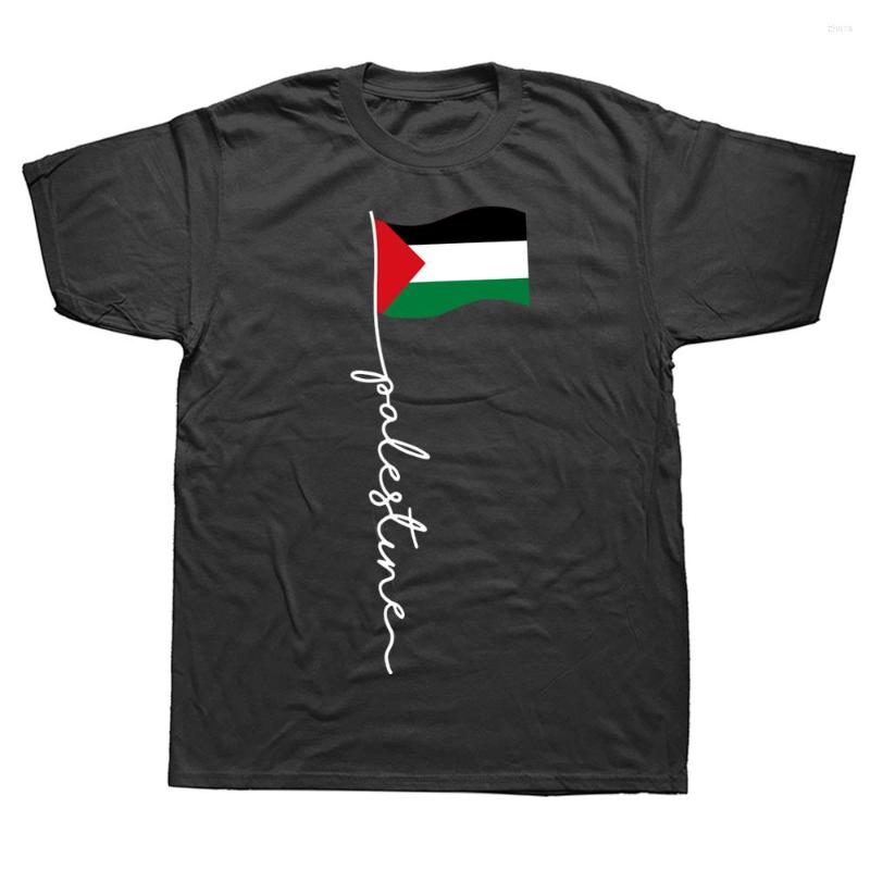 

Men's T Shirts Funny Palestine Flag Palestinians Summer Graphic Cotton Streetwear Short Sleeve Birthday Gifts T-shirt Mens Clothing, White