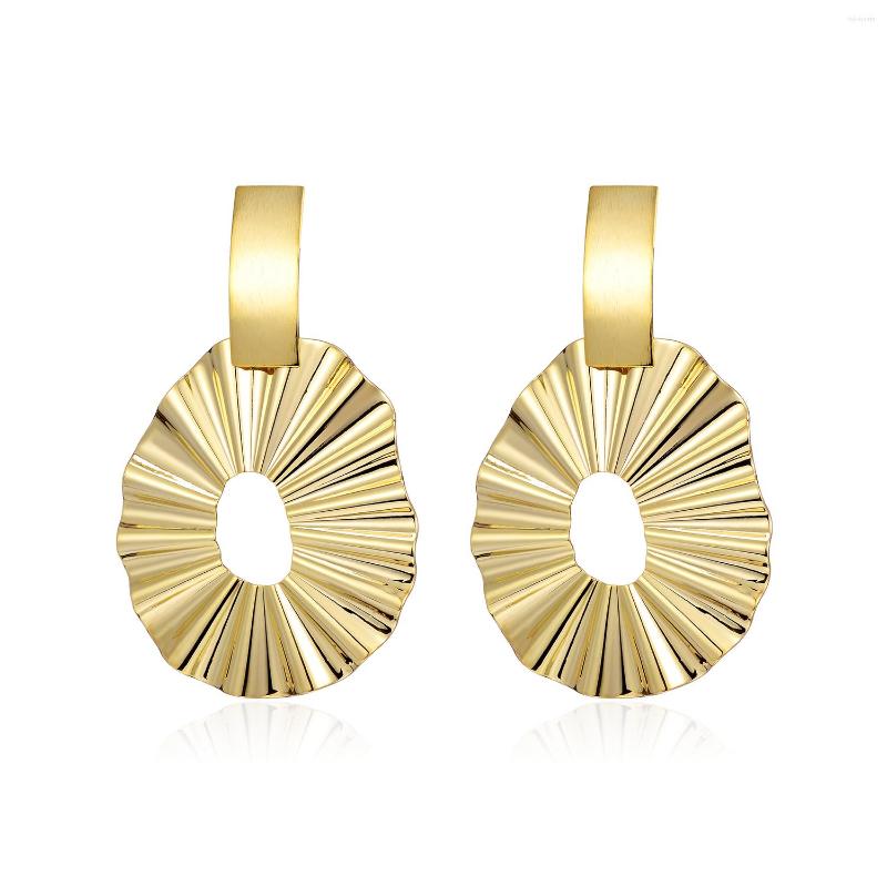 

Dangle Earrings Big Circle Drop For Women Copper Round Pendant Earring Fashion Party Jewelry Boucle D'oreille Femme 2023