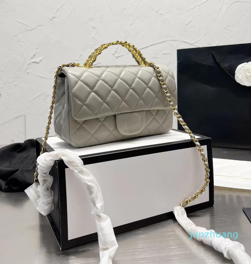 

Luxury Bags Fashion Handbags Gift Designer Classic HandBag Brand Handbag Great Quality bag Young Shoulder-bag Girl Shoulder-bags 22 Soft Hot Chainbags, Grey 1#