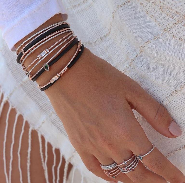 

Bangle Luxury Cz Dubai Bridal Wedding Gift Sparking Cubic Zircon Baguette Bracelet Gold Color Jewelry For WomenBangle