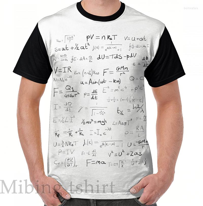 

Men' T Shirts Funny Print Men Shirt Women Tops Tee Physics - Handwritten Graphic T-Shirt O-neck Short Sleeve Casual Tshirts