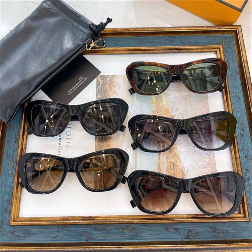

Sunglasses 2023 new Family F's cat's eye metal wind ins The same type of plate net red live sunglasses