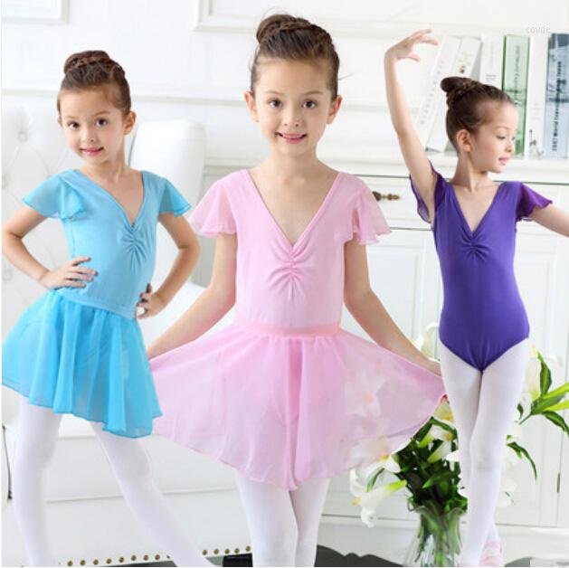 

Stage Wear 110-160cm Kids Ballet Dress Girls Gymnastic Leotard Dancewear Disfraz Infantil Pink/Blue/Red/Purple Clothes Children Tutu