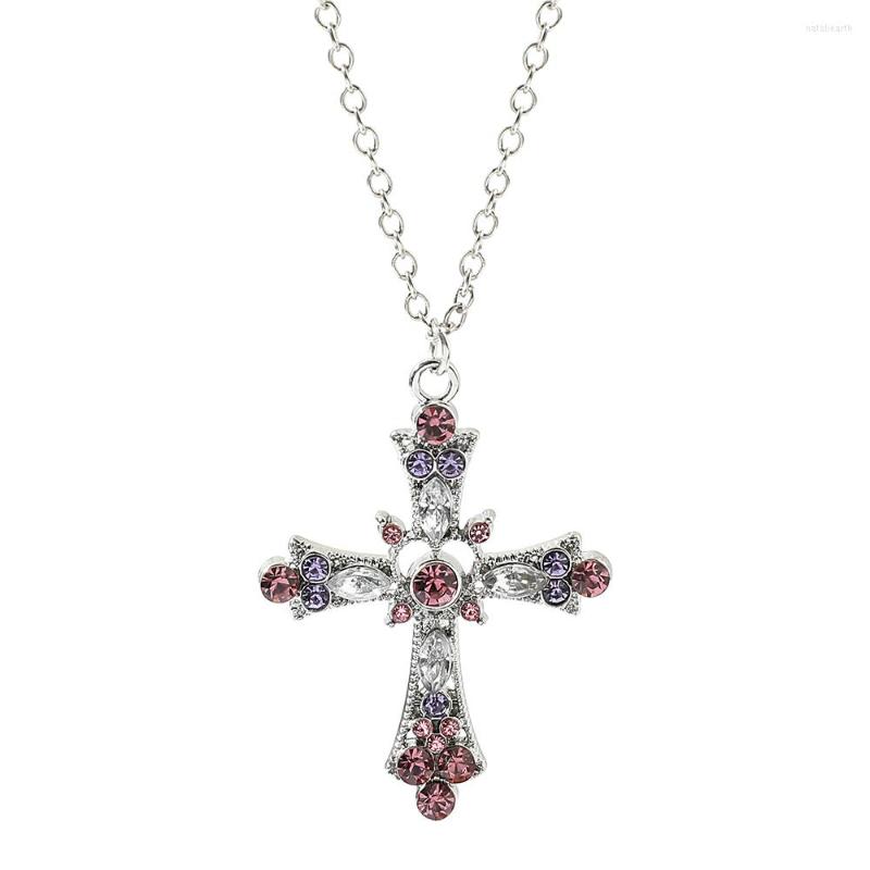 

Chains Cross Pendant Necklace Goth Punk Retro Fashion Jewelry Atmosphere Accessories Gift For Friends