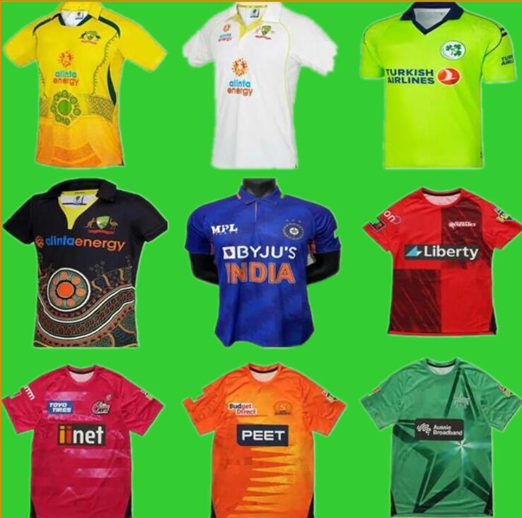 

2022 Australia Ireland cricket shirt Irish INDIA THUNDER rugby jersey BRISBANE HEAT shirts Sydney Sixers MELBOURNE STARS MELBOURNE RENEGADES, Army green