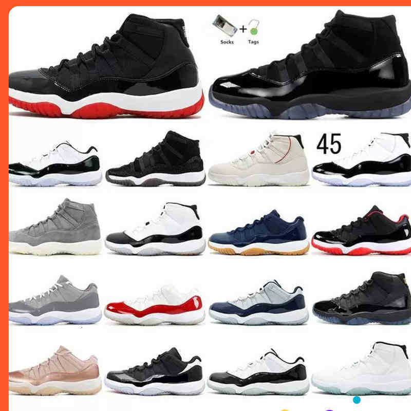 

Grey High Cool jordon 11 11s Basketball shoes bred 25th Anniversary concord 45 space jam Men Women Trainers low legend blue citrus platinum, 23