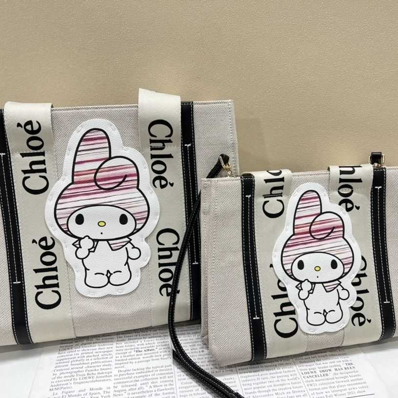

woody Designer Tote Bag Baggo 23 New Year of Out the Rabbit Exclusive Canvas with Shopping Big Bags and High Looks 4JA0