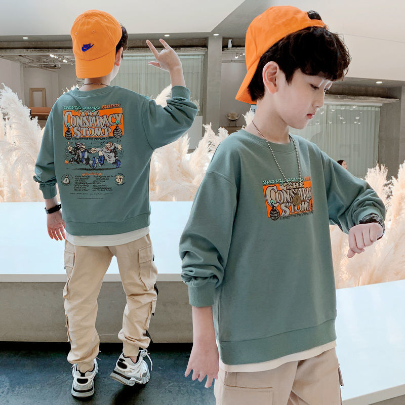 

Hoodies Sweatshirts Teen Boy Clothing Child Sweater Boys Long Sleeve Kids Boy Clothes T Shirt 230313