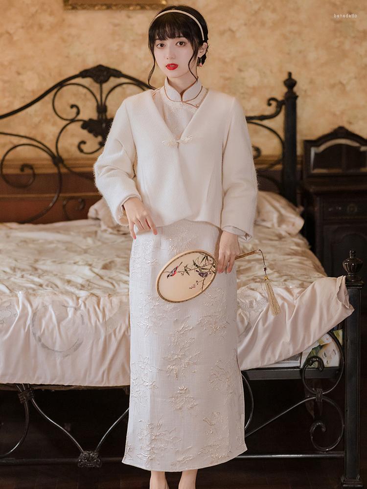 

Casual Dresses 2023 Fashion Women' Clothing Women White Dress Two Piece Set