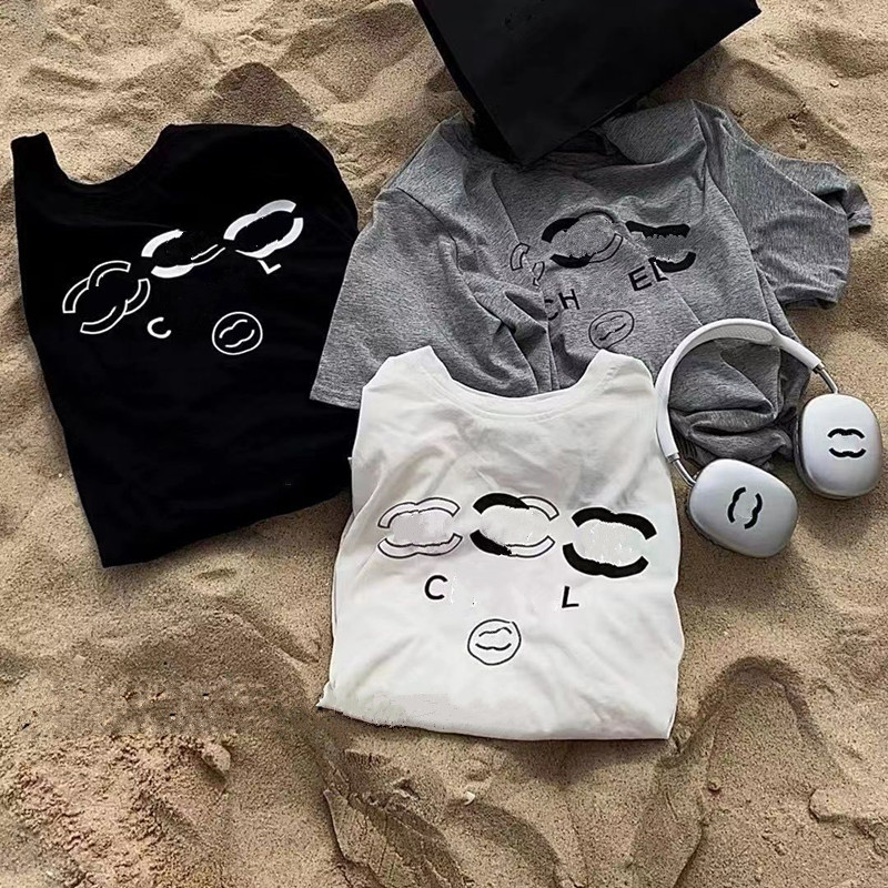 

Advanced version Womens T-Shirt France trendy Clothing C letter Graphic Print couple brand designer cotton Round neck Coach channel Short sleeve men women tops tees, C h a n e l