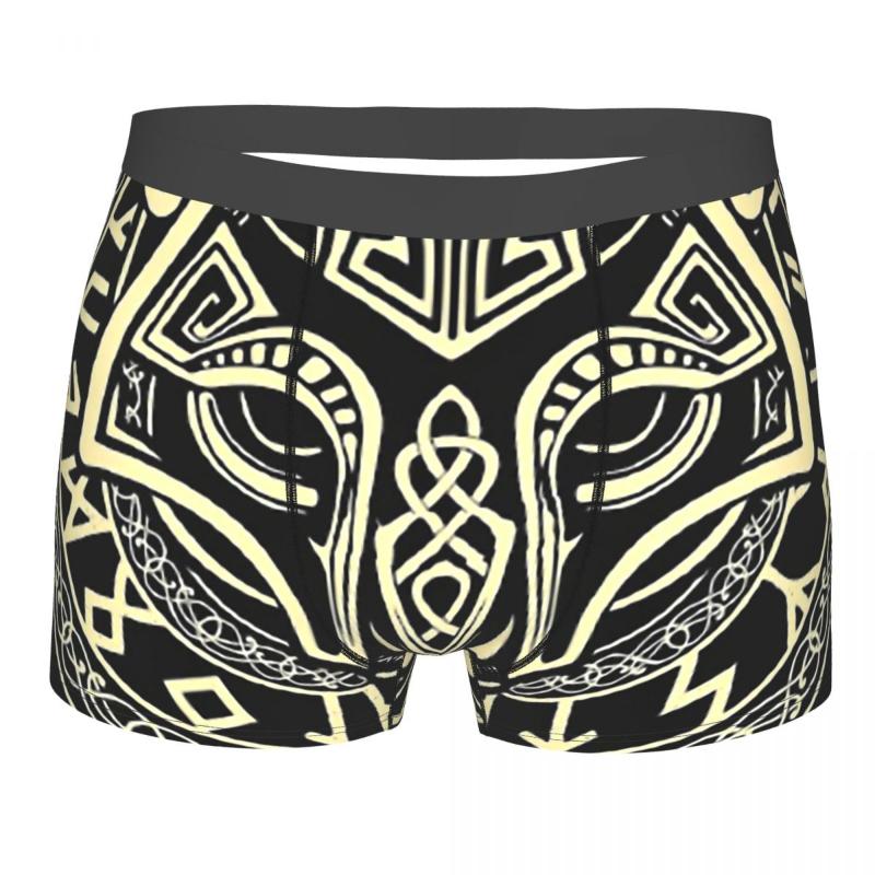 

Underpants Men's Panties Gold Wolf Men Boxer Underwear Cotton For Male Large Size Lot Soft, Black