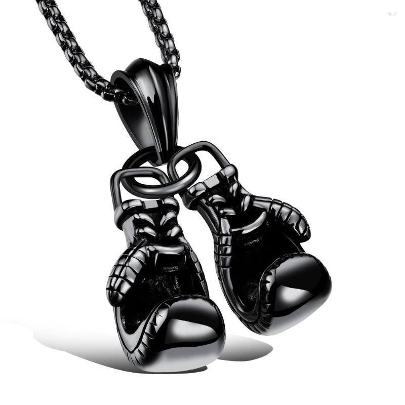 

Pendant Necklaces Personalized Boy Boxing Gloves For Men 316 Stainless Steel Chain Fashion Men's Jewelry Gift