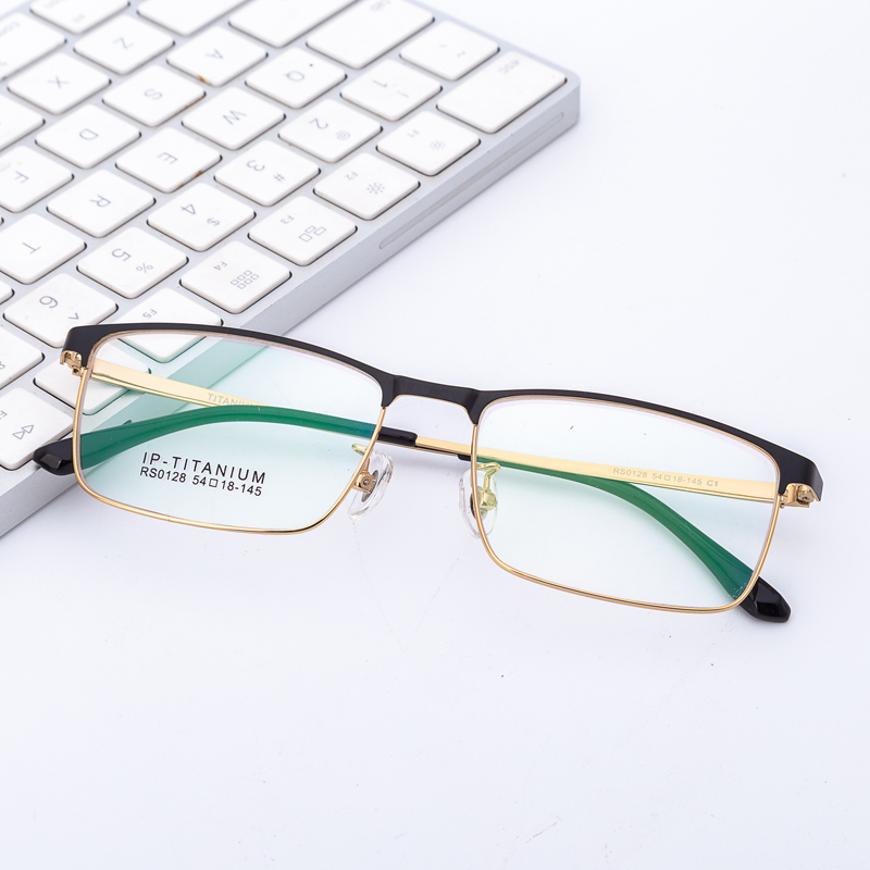 

Men's half frame business rack ultra-light pure titanium prescription mirror high-end simple far look near look glasses personality sedate Korean version elite