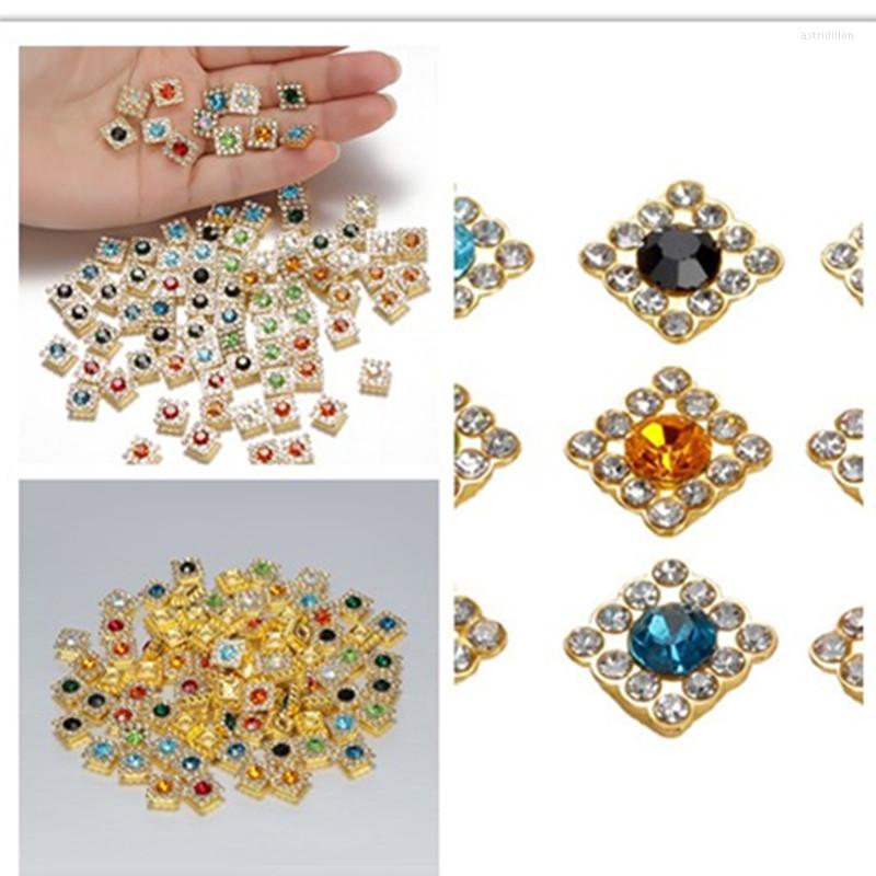 

Nail Art Decorations 50Pcs/Bag Alloy With Glass Cross Gems Charm 3D Super Glitter Square DIY Manicure Crosses Nails Accessories Rhinestones