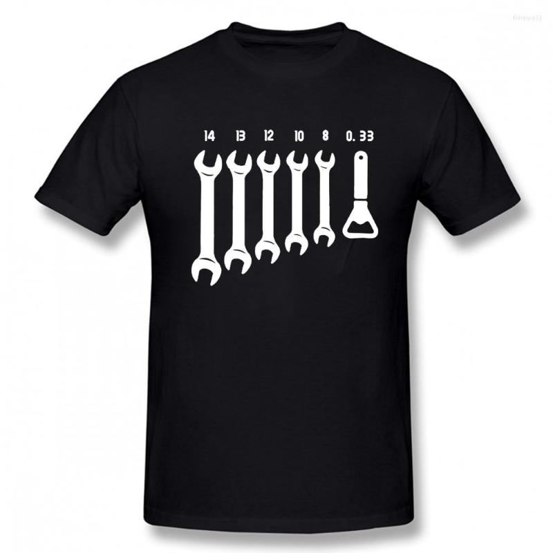 

Men's T Shirts Funny Screw Wrench Opener Mechanic T-Shirts Men Car Fix Engineer Cotton Short Sleeve Birthday Gift Top Men's Clothing, White