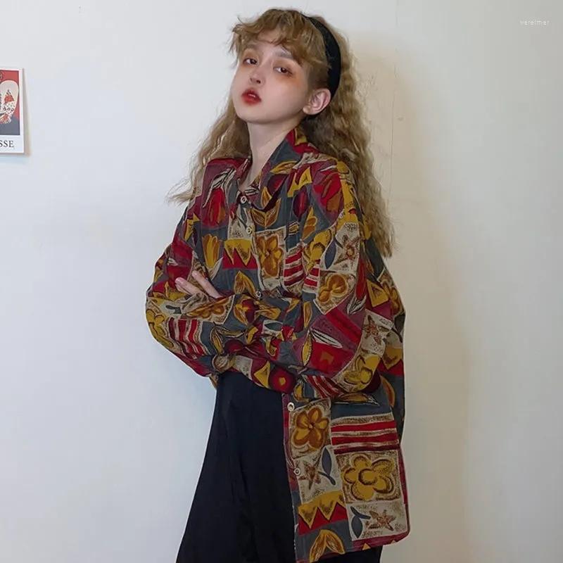 

Women' Blouses Unique Print Vintage Shirt Fashion Spring Autumn Aesthetic Long Sleeve Top Loose 2023 Fine Elegant For Women