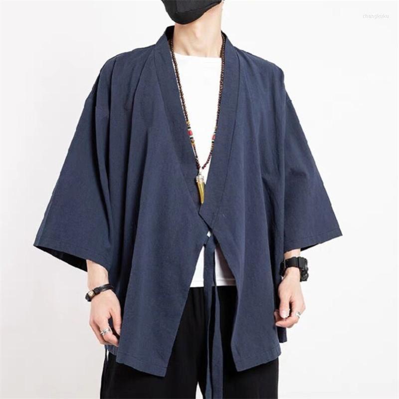 

Men's Casual Shirts Men's Solid Color Cardigan Men 2023 Spring High Quality Cotton Linen Mens Fashion Basic Cardigans Plus Size -5XL, Black