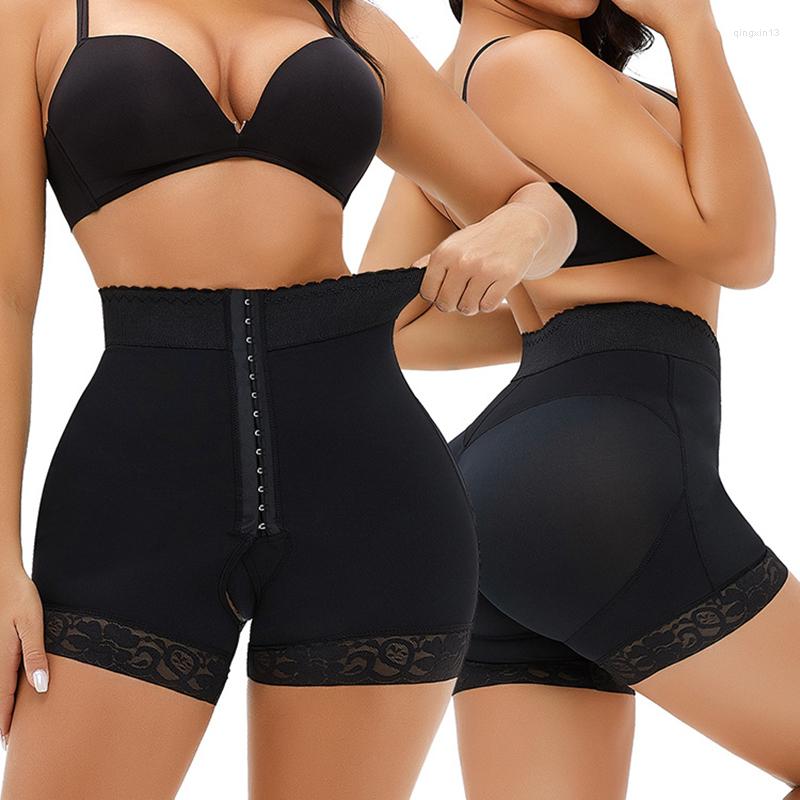 

Women' Shapers Women High Waist Shorts Sexy Lace BuLifter Body Shaper Tummy Control Compression Panties Hip Enhancer Shapewear With Buckle, Beige