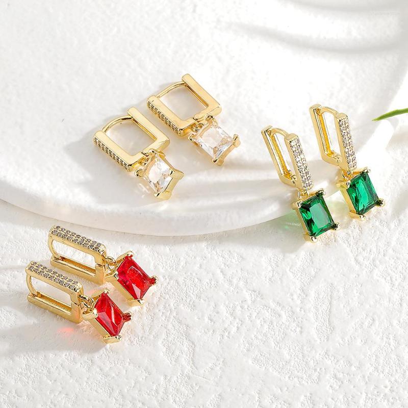 

Hoop Earrings Women's Fashion Jewelry Copper Micro Inlay Zircon Summer Holiday Hip Hop Personality Party Gifts