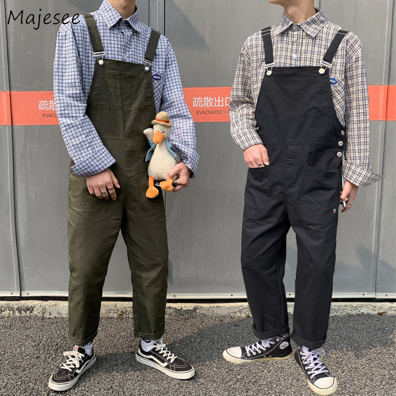 

Men s Pants Men Students Couple Casual Solid Simple Overalls All match Breathable Minimalist BF Streetwear Loose Vintage Male Leisure 230313, Green