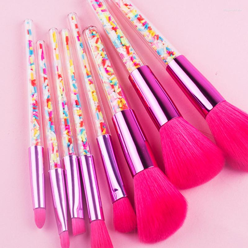 

Makeup Brushes 8pcs Professional Powder Foundation Eyeshadow Make Up Brush Set Synthetic Hair Colourful