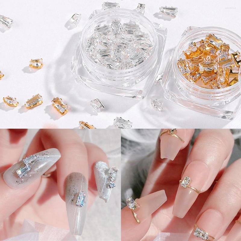 

Nail Art Decorations 20Pcs Gold /Silver Sparkle Nails Decoration Mini Flatback Diamonds Horse Eyes Water Drop Shaped Deisgner Manicure