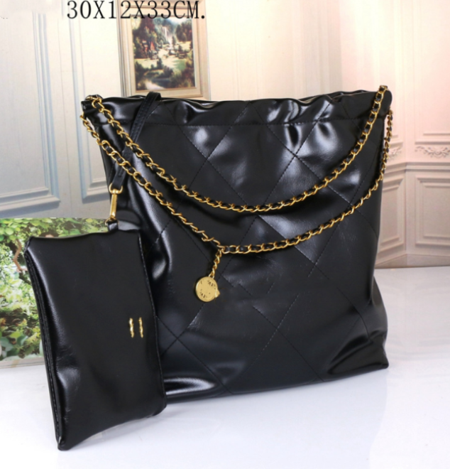 

Quality Designer Handbags Women Beach Bag Fashion Knitting Purse Shoulder Large Tote Shopping bag With Chain, 30*12*33cm