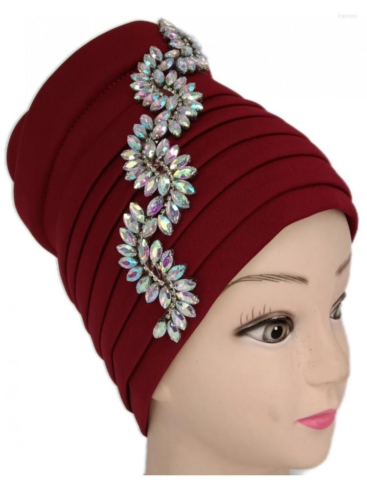 

Ethnic Clothing African Latest Auto Geles Headtie Already Made Headties Shinning Sequins Turban Cap For Women Ready Female Head Wraps