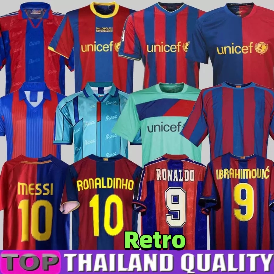 

Retro BarcelonaS soccer jersey 96 97 03 04 05 06 07 08 09 10 11 14 15 XAVI RONALDINHO RIVALDO GUARDIOLA PUYOL Iniesta maillot de football t shirt 1899 1999 DAVID VILLA, 08/09 home jersey