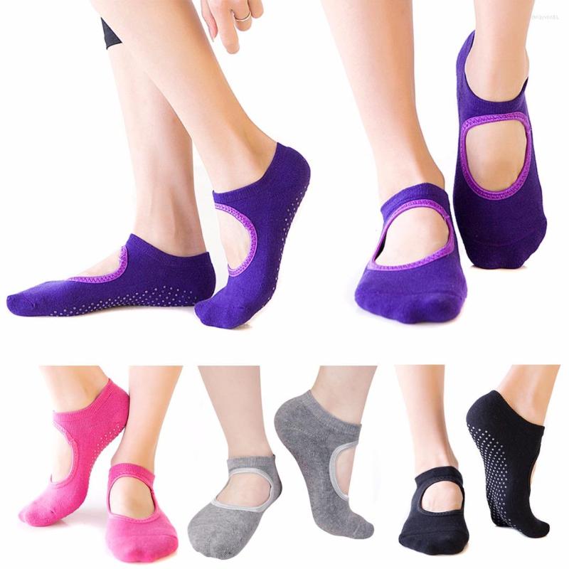 

Athletic Socks 1 Pair Women Anti Slip Cotton Yoga Professional Fitness Sport Pilates Ballet Dance Silicone Non-slip, Beige