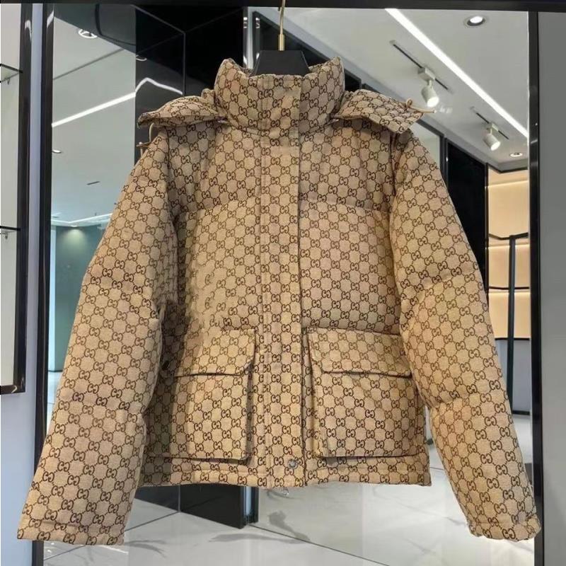 

Down jacket Men's Winter Down Jacket Short Women's Designer Hat Collar Couple Parker Thickened Loose Coat Outdoor Warm Bread Takn, Yellow