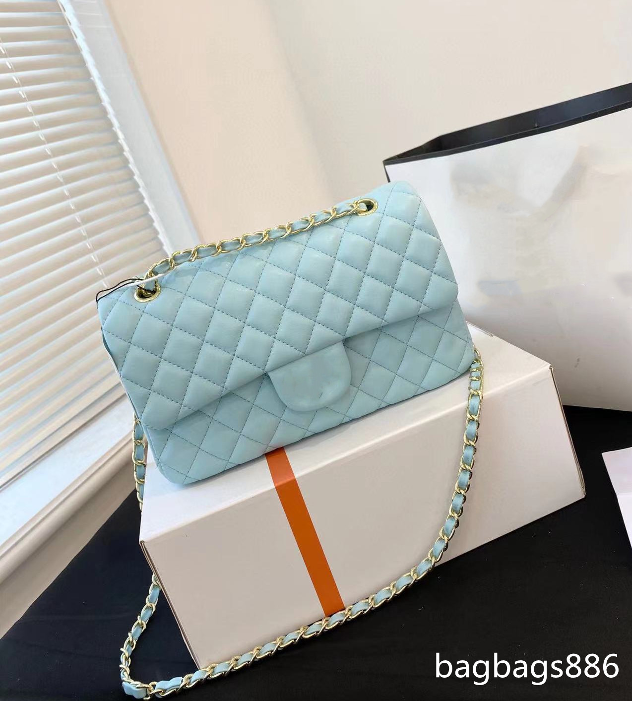 

22 ss luxury designers Crossbody bag purple diamond classic flap check quilted leather double letters solid square stripe fastener luxury handbags CF chain bag, Style 8 sheep