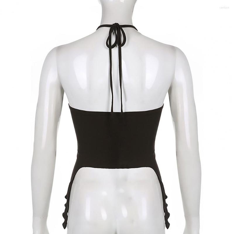 

Women' Blouses Trendy Sexy Vest Adjustable Bandage Soft Fabric Women Spaghetti Straps Halter Crop Top, Green