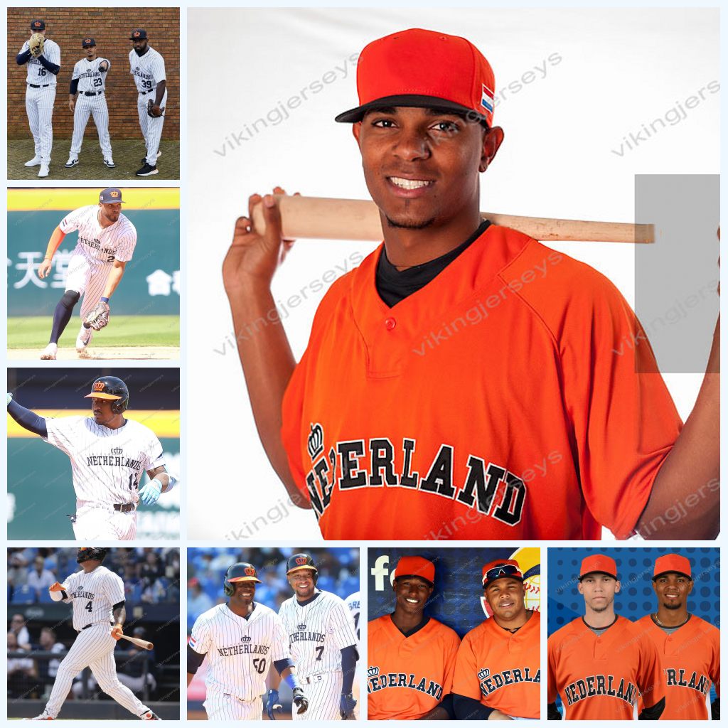 

CUSTOM Netherlands WBC 2023 World Baseball Classic Jersey Arij Fransen Wendell Floranus Dylan Farley Jaydenn Estanista Aaron de Groot Jiorgeny Casimiri wbc Jersey, Orange