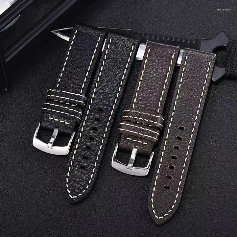 

Watch Bands Real Leather (double Top Layer Cowhide) With Unisex High Quality Sweat Proof Breathable Super Soft