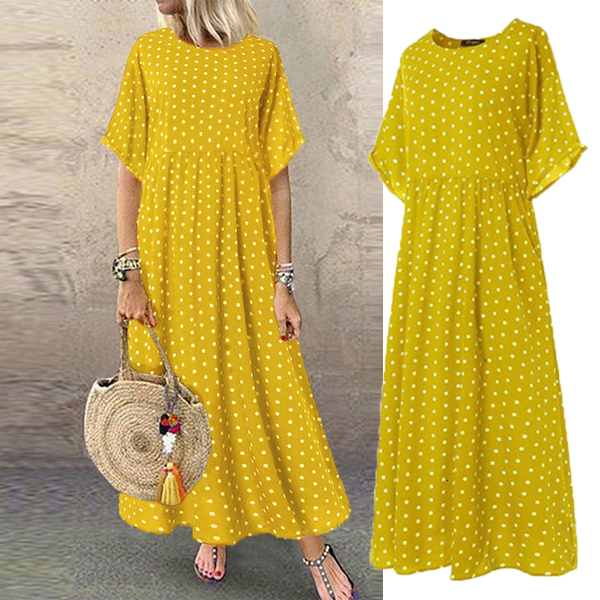 

Casual Dresses Boho Maxi Dress Vintage Print Summer Half Sleeve Loose Dress Casual Plus Size Female Long Dress Big Swing Dresses Robe Vestidos 230313, Pink