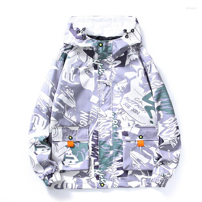

Men's Jackets Men Spring Windbreaker Man Oversize 8XL Korea Fashion Print Casual Coat 2023 Hooded Teen Trend Student Work Wear Clothes, Black