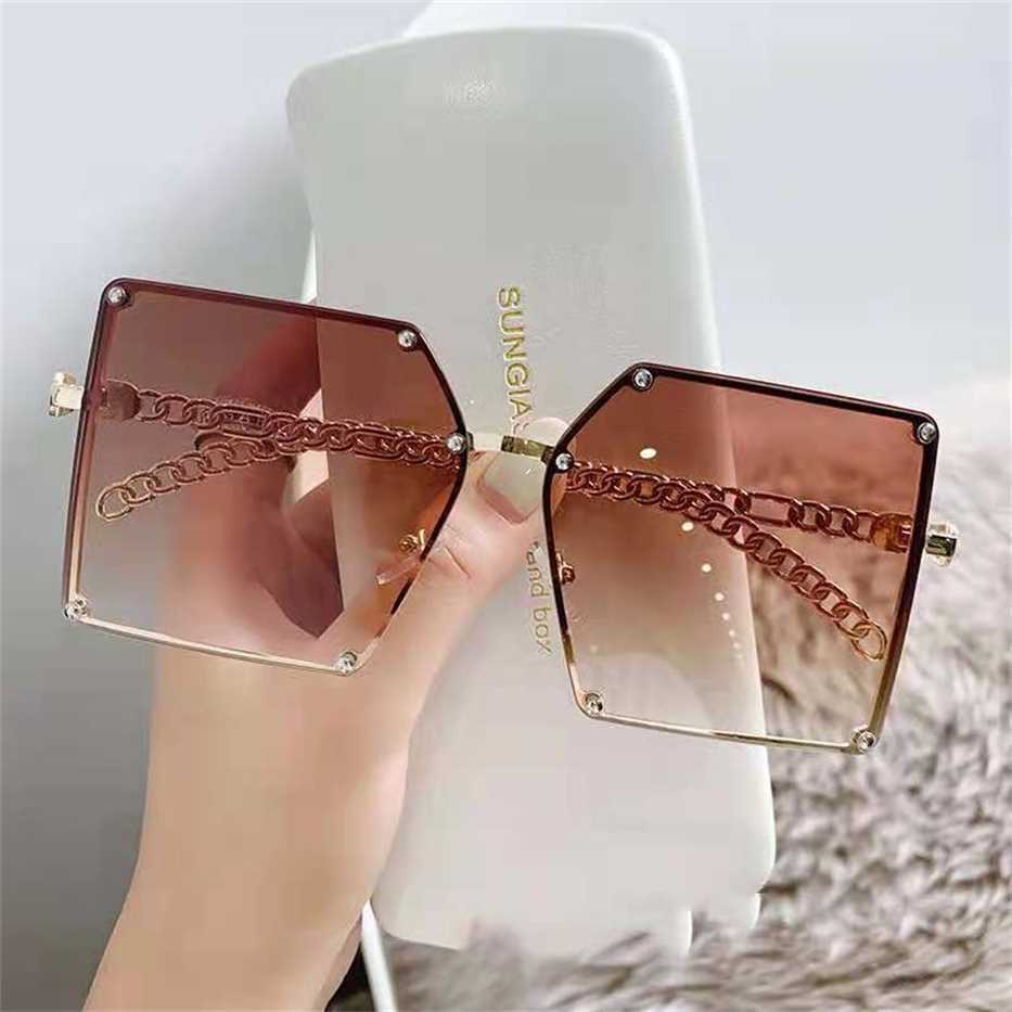 

Sunglasses 2023 new G style female fashion personality large square frame adult straight