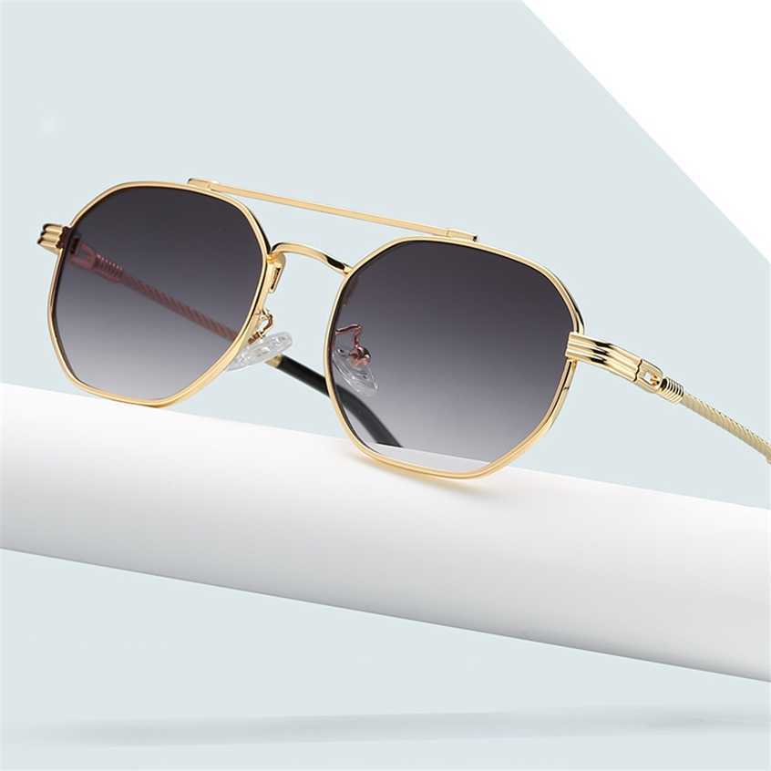 

Sunglasses 2023 new New irregular double beam glasses Street Fashion trend