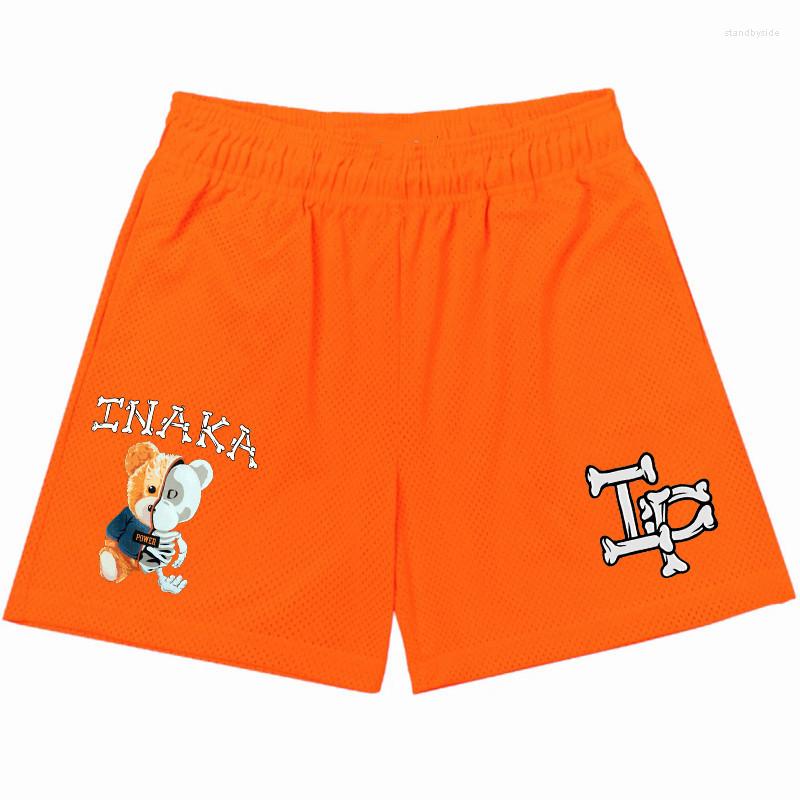 

Men's Shorts Inaka Power Print Men Women Casual Gym Basketball Mesh Beach Summer Quick-Drying Breathable Fashion, 35-13