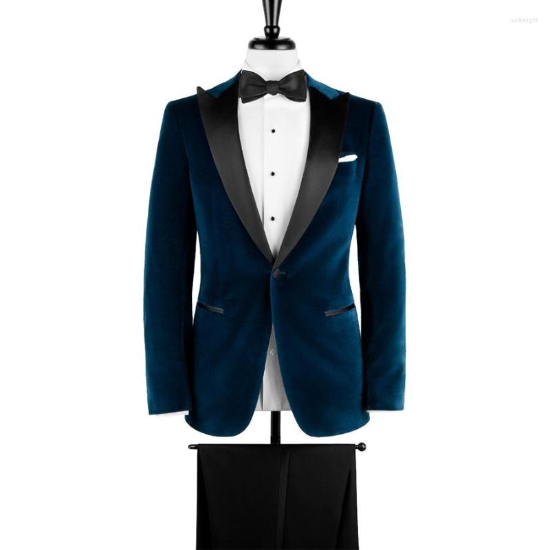 

Men's Suits Handsome Velvet Men's Peaked Lapel Tailored Formal Tuxedos For Male Clothing With Trousers Prom Blazers Dress Suit Jacket, Khaki