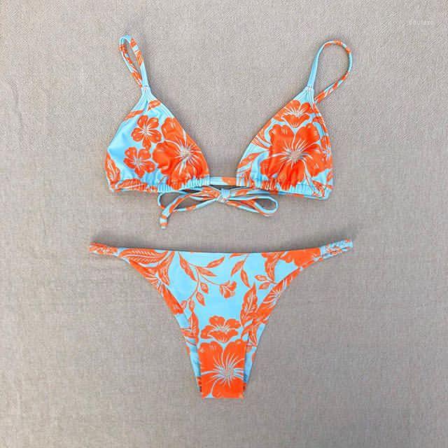 

Women' Swimwear Swimming Suit For Women Sexy Tie Dye Bikinis Ladies Split Bikini With Spaghetti Straps 2-piece Swimsuit Set Push Up, Orange