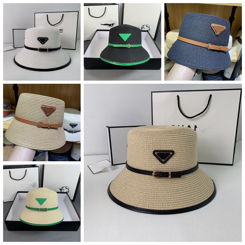 

Designer Straw Hat Gentleman Cap Bucket Hats Top Sun Hat Fashion Knitted Hat Cap For Men Woman Wide Brim Hats Triangle Letter Summer Outdoor Beach Hats, #1