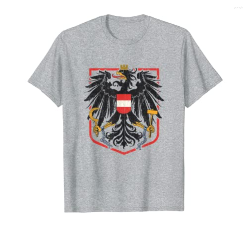 

Men' T Shirts Austrian Pride Coat Of Arms Austria Citizen Men T-Shirt Short Sleeve Casual Cotton O-Neck Summer, Gray