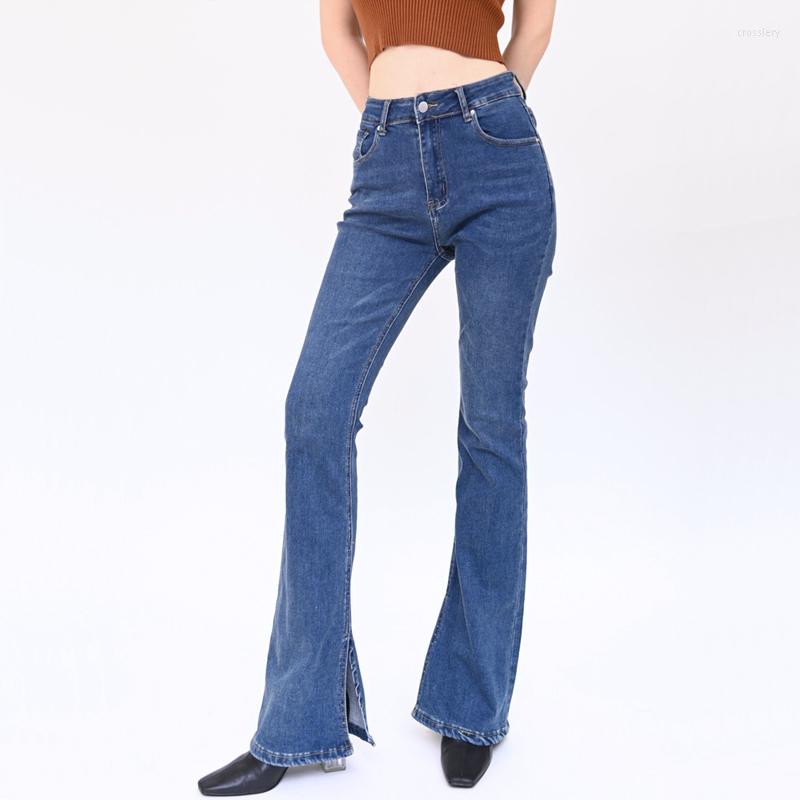 

Women's Jeans Women Comfort Shape Flare Jean With Split Cuffs, Black