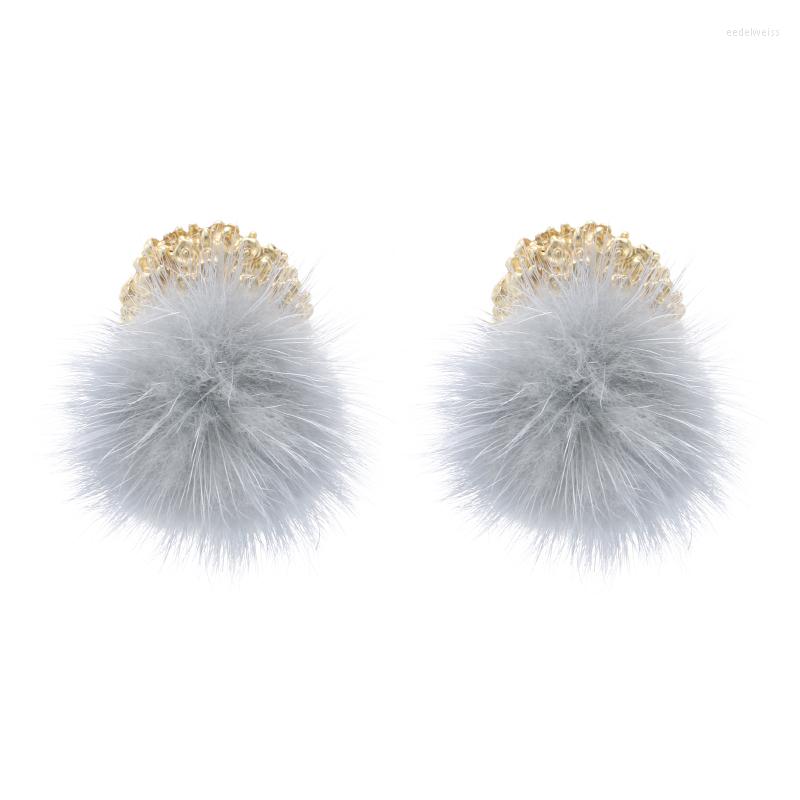 

Stud Earrings Badu For Women Hairball Metal Golden 2023 Fashion Jewelry Gift Girlfriend Wholesale