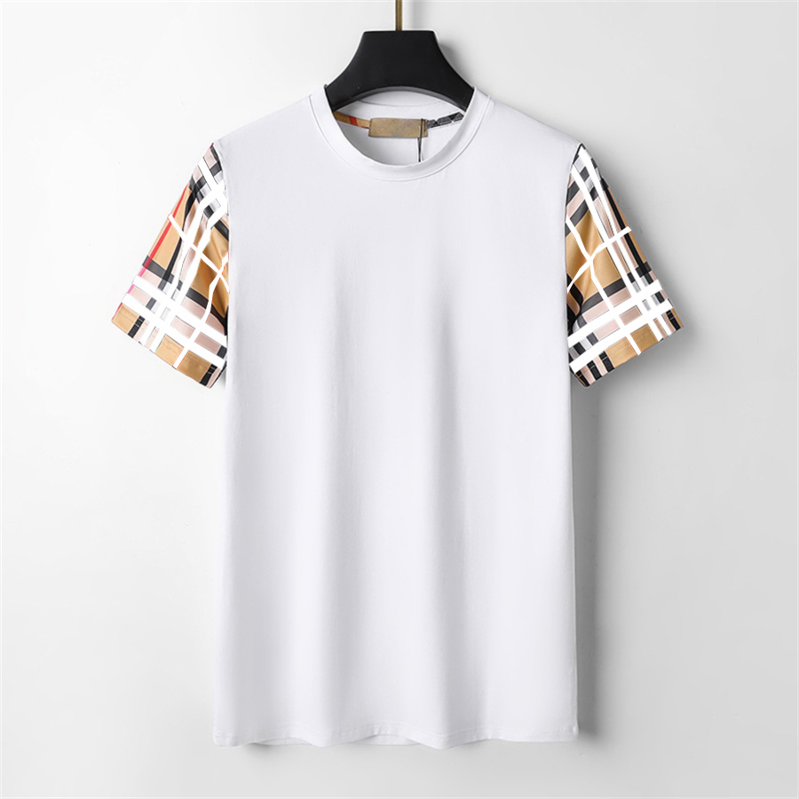 

Fashion Designer Men's Tee Shirts Fashion casual 100% cotton wrinkle resistant slim letter chain printing couples black and white color large sizeM-3XL