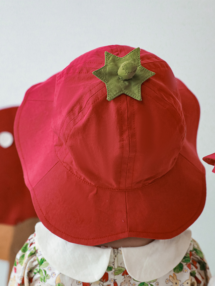

Caps Hats Girls Cartoon Strawberry Sunshade Hat Spring Big Brim Cute Funny Versatile Fisherman Hat 230313, White