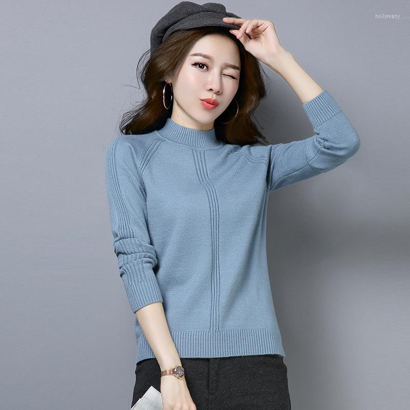 

Women's Sweaters Women Pullover Sweater Autumn Winter Plus Size Loose Long Sleeve Bottom Jumper Top Female Round Collar Knitted H9376, Black