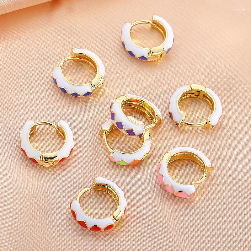 

Hoop Earrings Simple Geometric For Woman Fashionable Atmosphere No Allergies A Variety Of Colors Can Choose Christmas Gifts